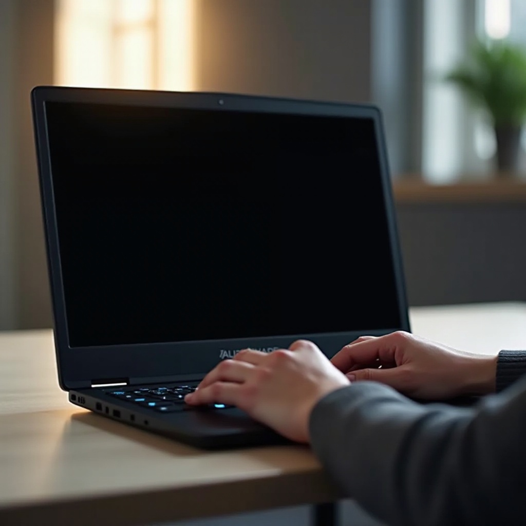 alienware laptop screen goes black but still running