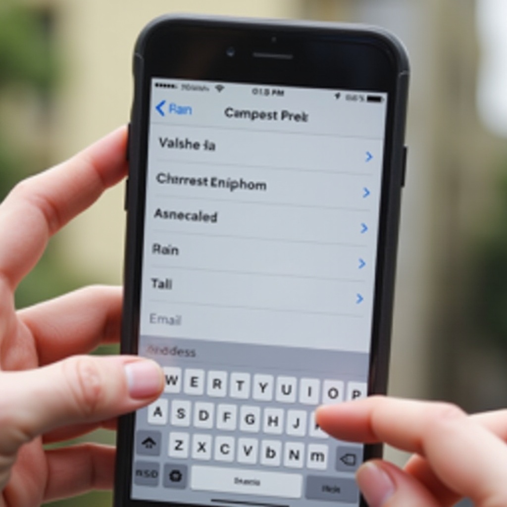 remplissage automatique de l'adresse e-mail sur l'iPhone