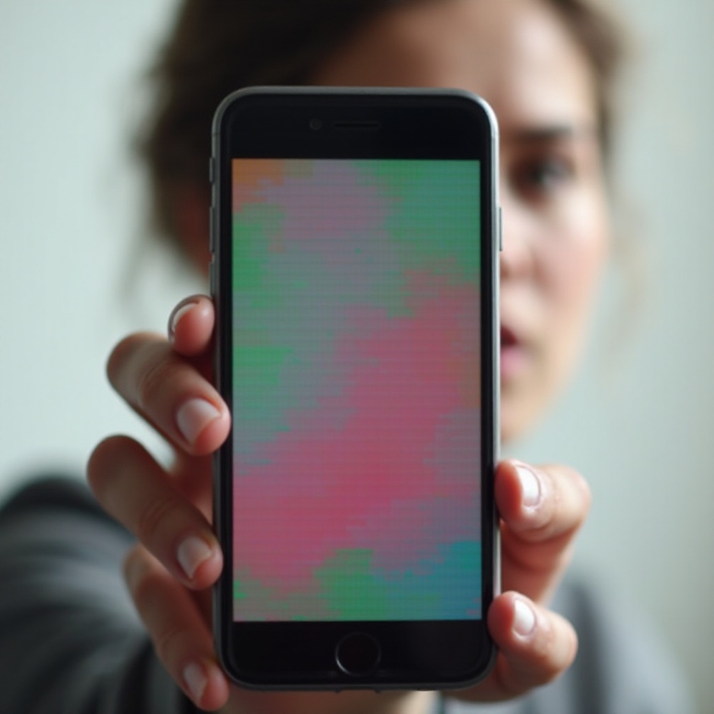 phone screen colors messed up