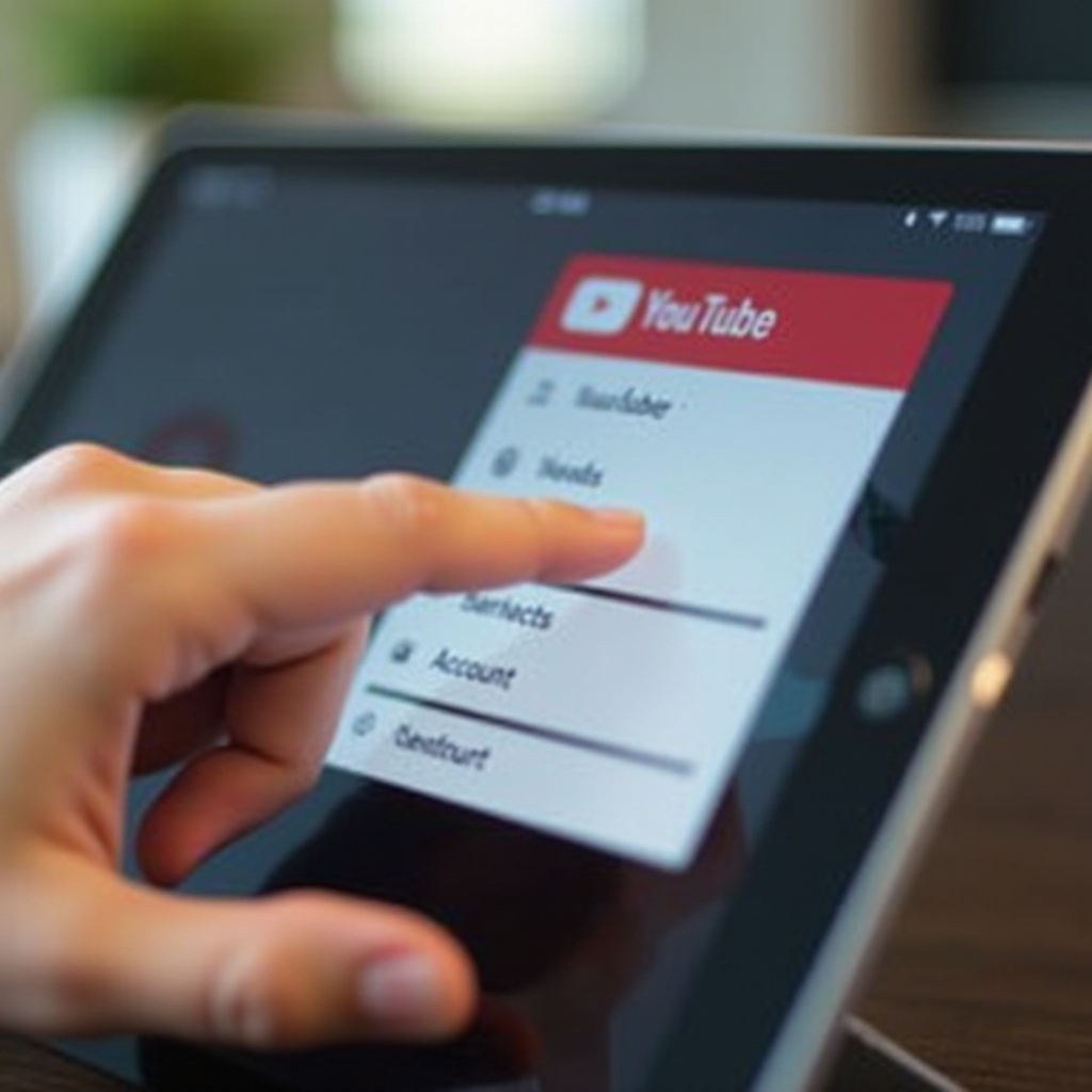 cómo cerrar sesión en youtube en ipad