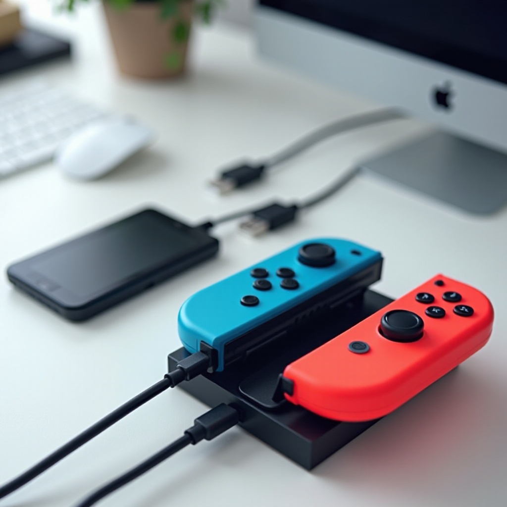 como carregar os joycons sem o switch