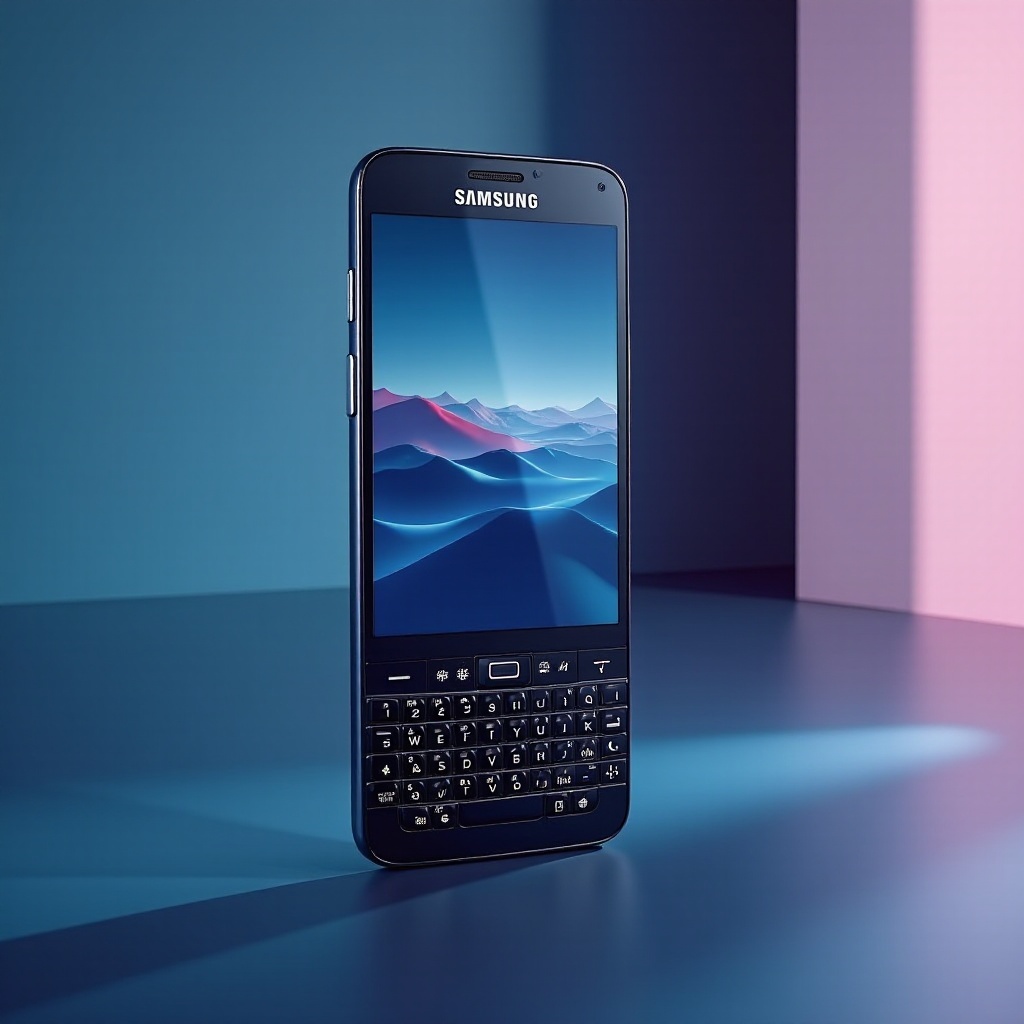 samsung phone with keyboard and touchscreen