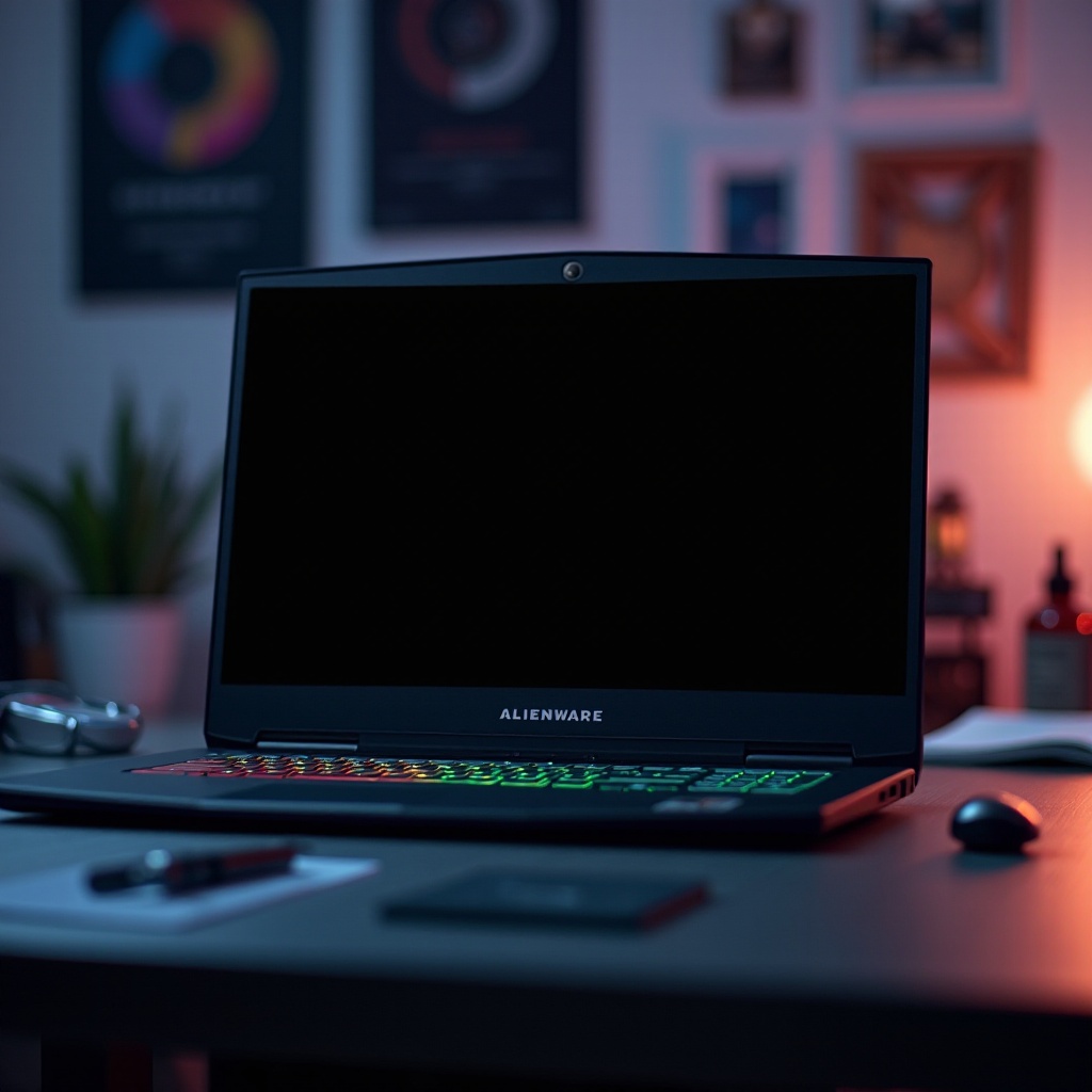 la pantalla del portátil Alienware se pone negra pero sigue funcionando