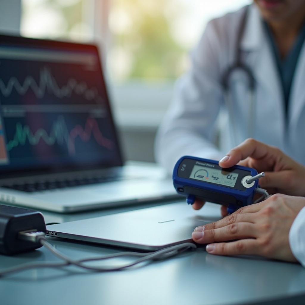 el monitor Holter estará en una computadora portátil