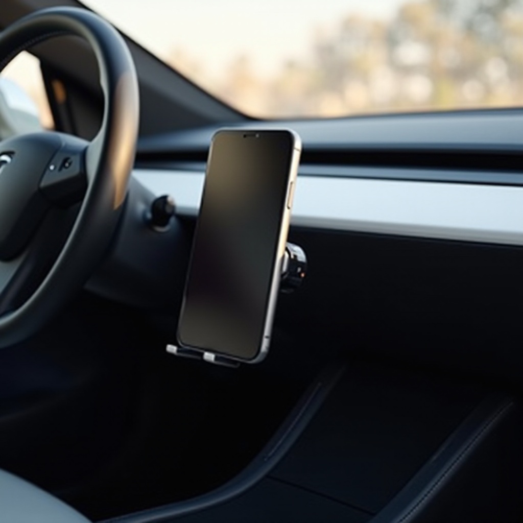 beste telefoonhouder voor Tesla Model 3 Highland
