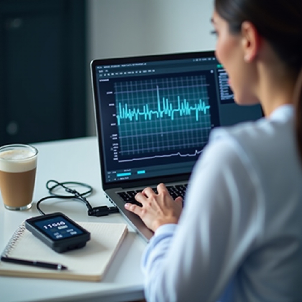 el monitor Holter estará en una computadora portátil