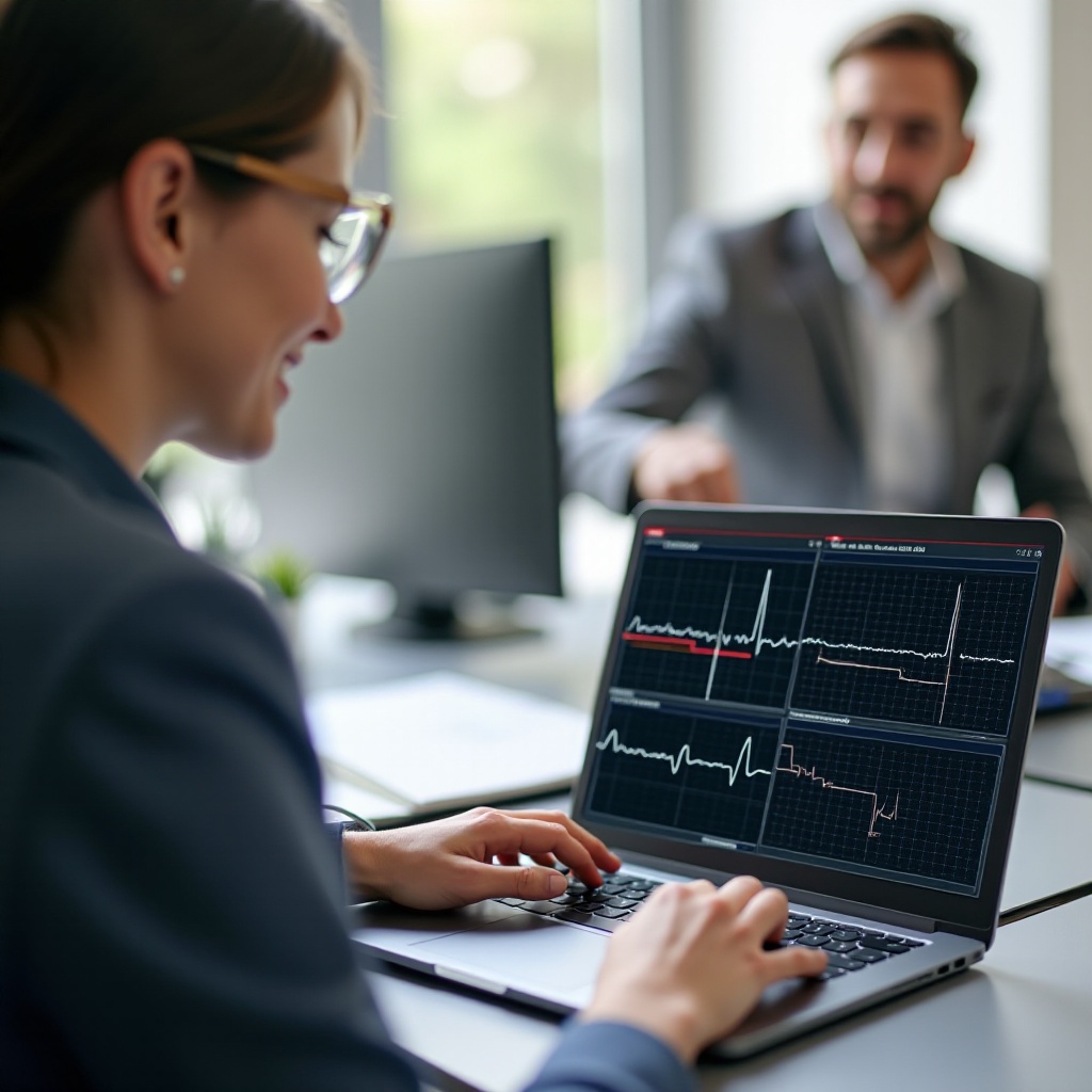 holter-monitor zal op een laptop zijn