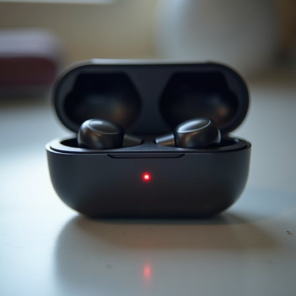 boîtier des écouteurs clignote en rouge lors de la charge